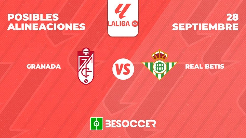 Posibles alineaciones del Granada-Betis de la Primera División 2023-24. BeSoccer