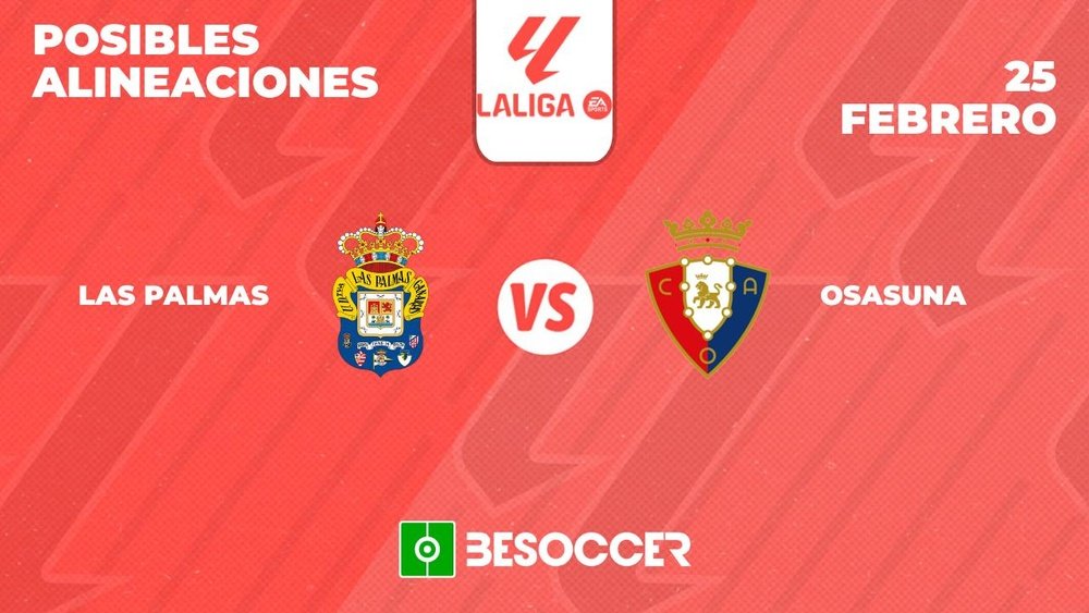 Posibles alineaciones del Las Palmas-Osasuna de la Primera División 2023-24. BeSoccer