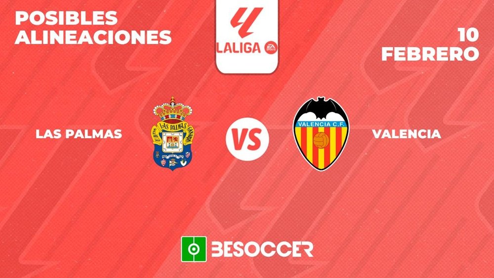 Posibles alineaciones de Las Palmas vs Valencia. BeSoccer