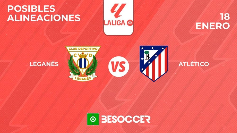 Posibles alineaciones del Leganés-Atlético de la Primera División 2024-25. BeSoccer