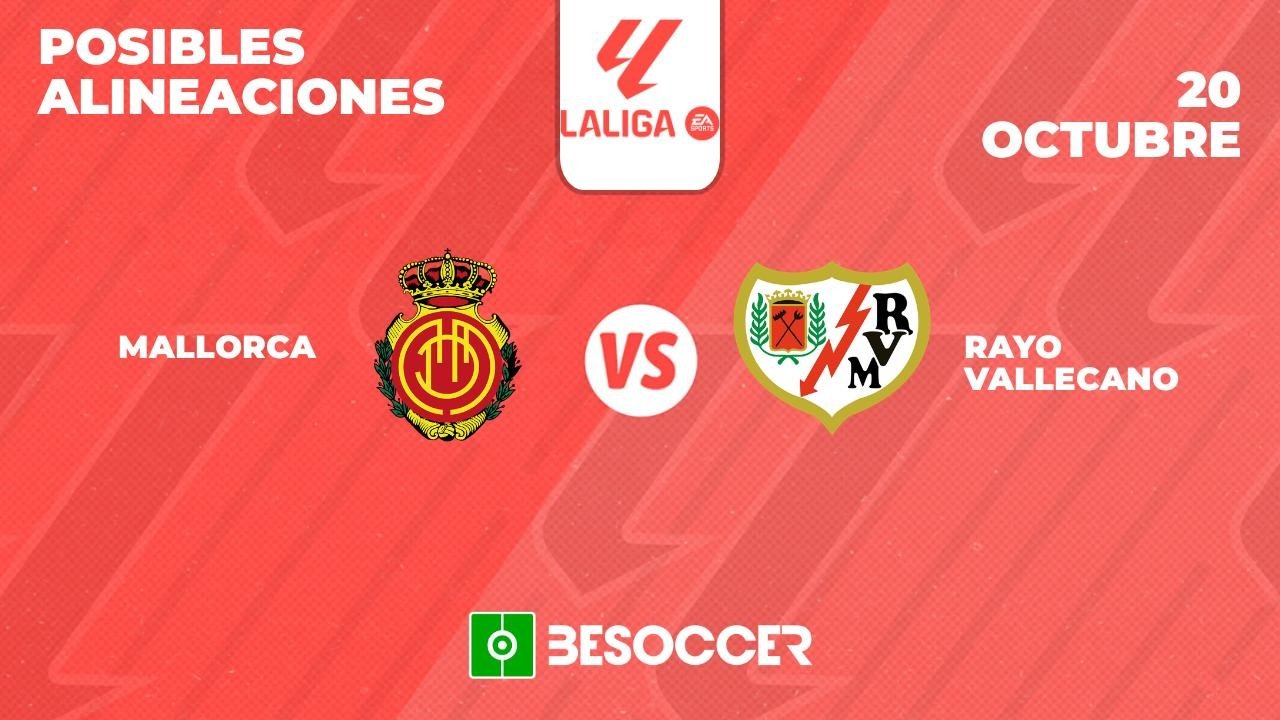 Posibles alineaciones del Mallorca-Rayo Vallecano de la Primera División 2024-25. BeSoccer