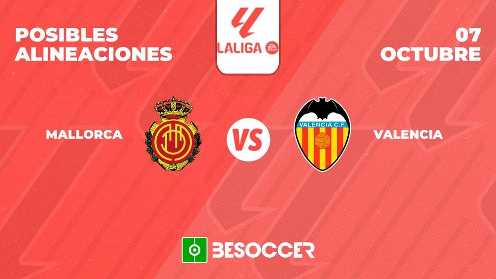 Posibles alineaciones del Mallorca-Valencia de la Primera División 2023-24. BeSoccer