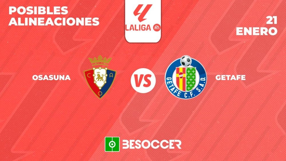 Posibles alineaciones del Osasuna-Getafe de la Primera División 2023-24. BeSoccer