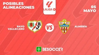 Posibles alineaciones del Rayo Vallecano-Almería de la Primera División 2023-24. BeSoccer