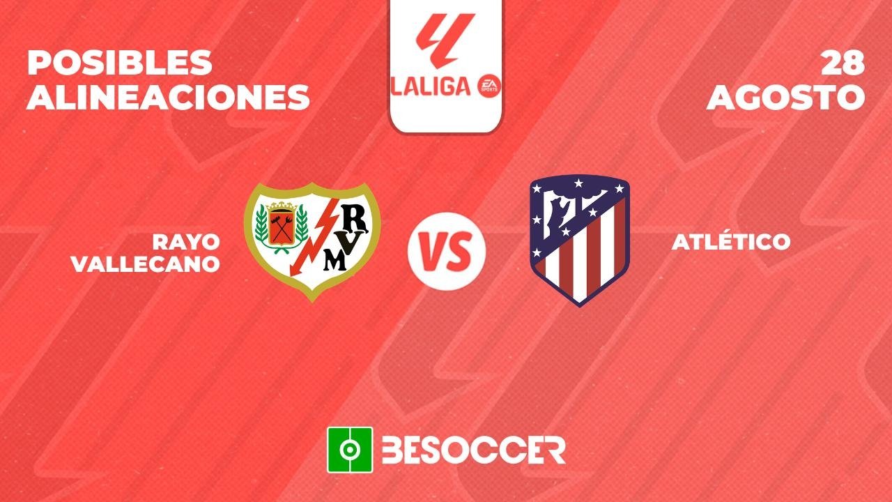Posibles alineaciones del Rayo Vallecano-Atlético de Madrid de la Primera División 2023-24. BeSoccer