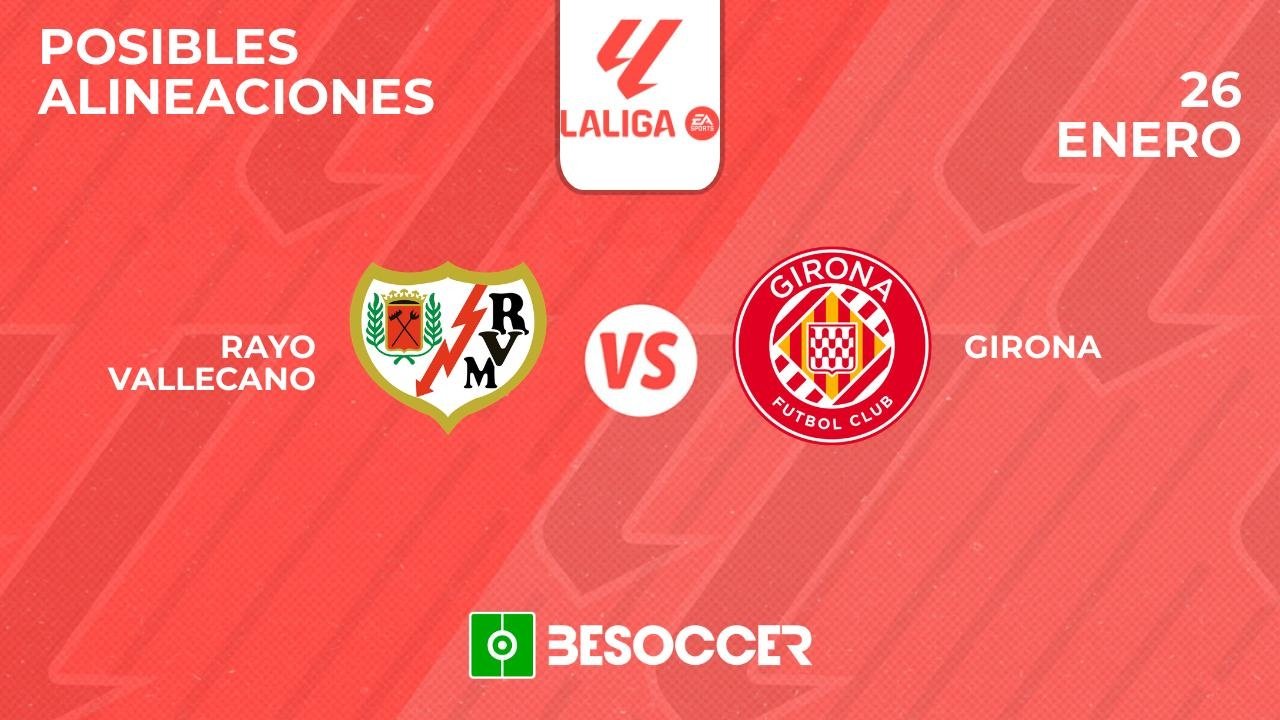 Posibles alineaciones del Rayo Vallecano-Girona de la Primera División 2024-25. BeSoccer