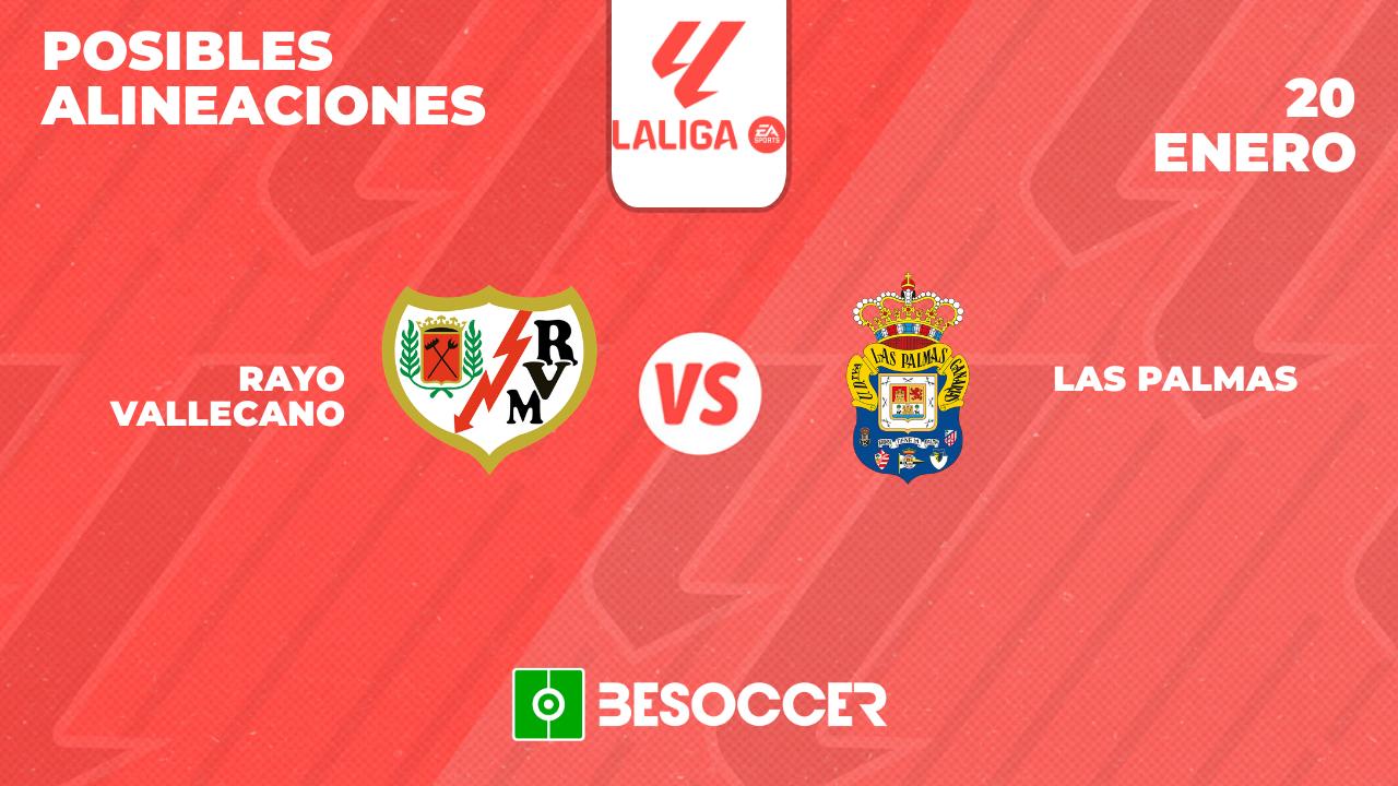 Alineaciones de u. d. las palmas contra rayo vallecano