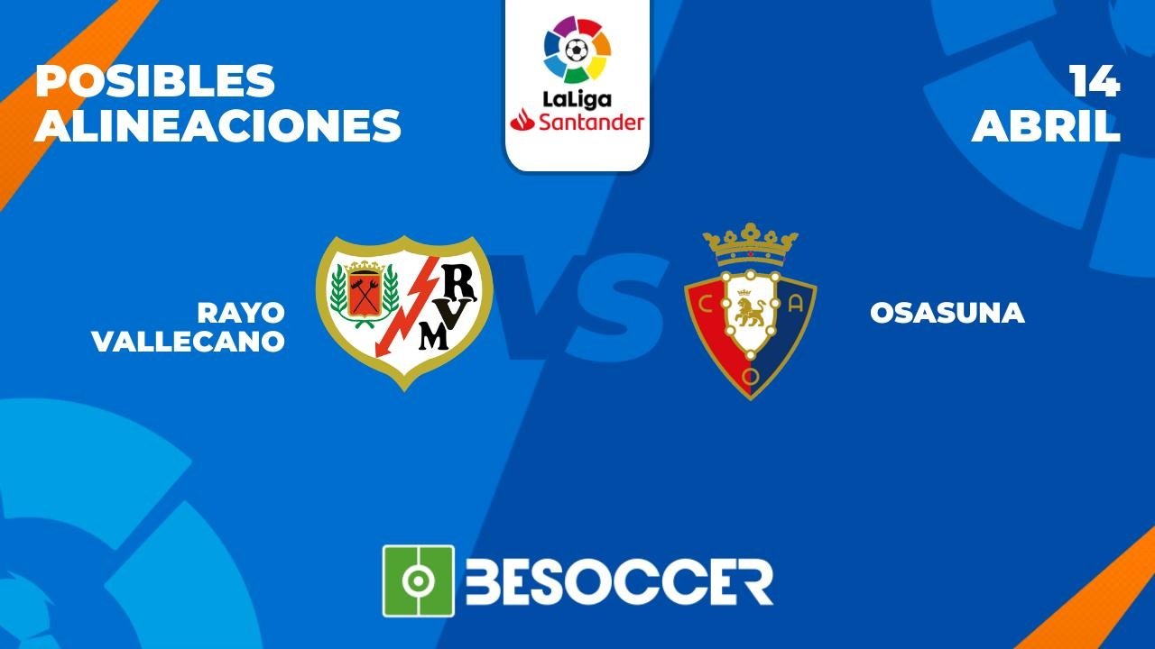 Posibles alineaciones del Rayo Vallecano-Osasuna