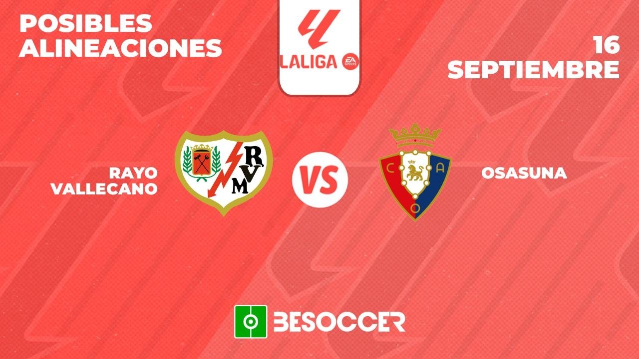 Posibles alineaciones del Rayo Vallecano vs Osasuna