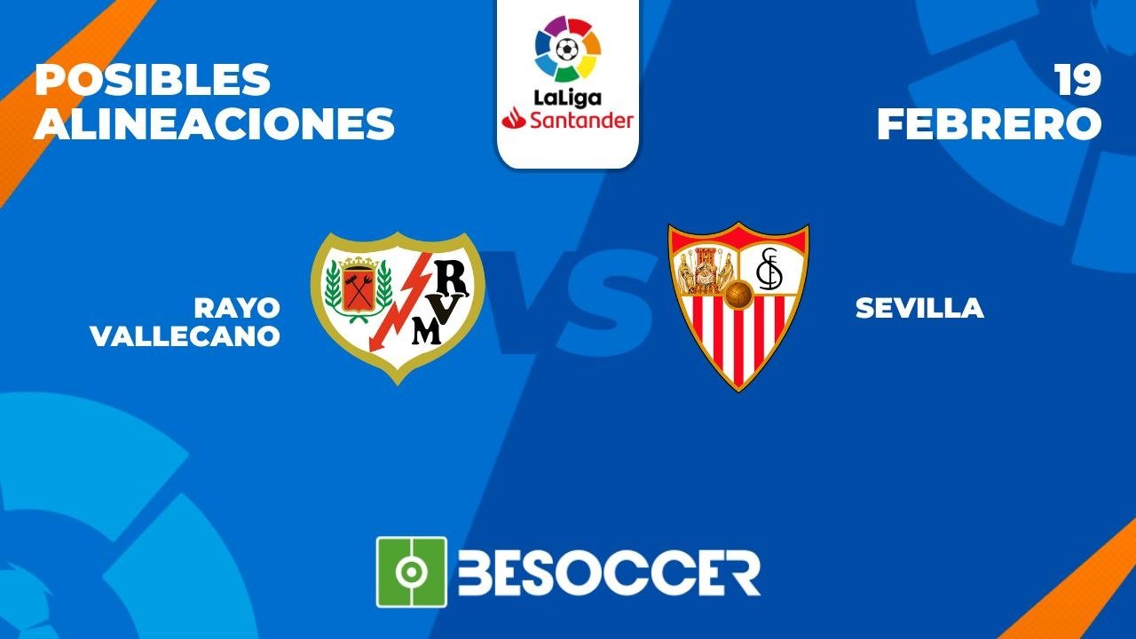 Posibles alineaciones del Rayo Vallecano-Sevilla de la Primera División 2022-2023. BeSoccer