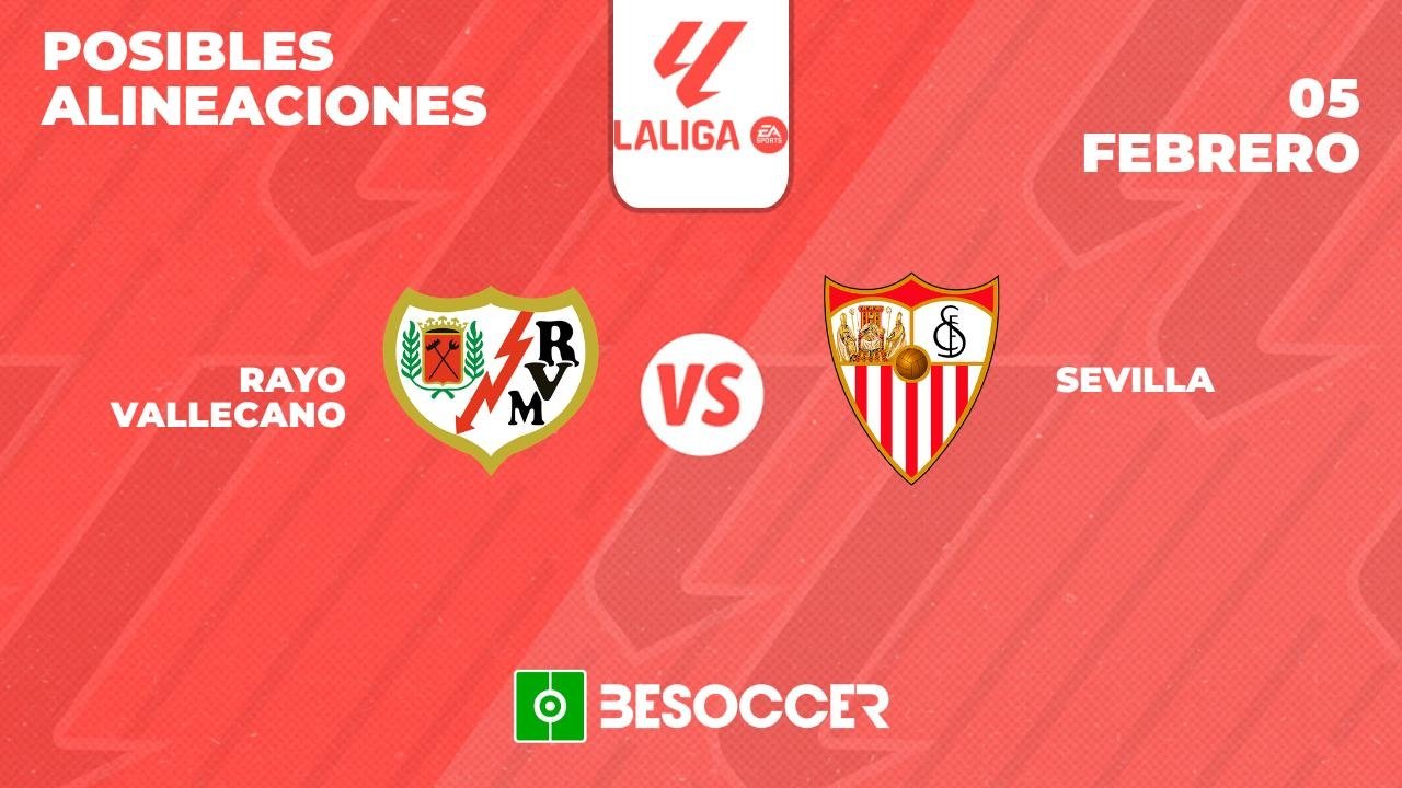 Posibles alineaciones del Rayo Vallecano vs Sevilla