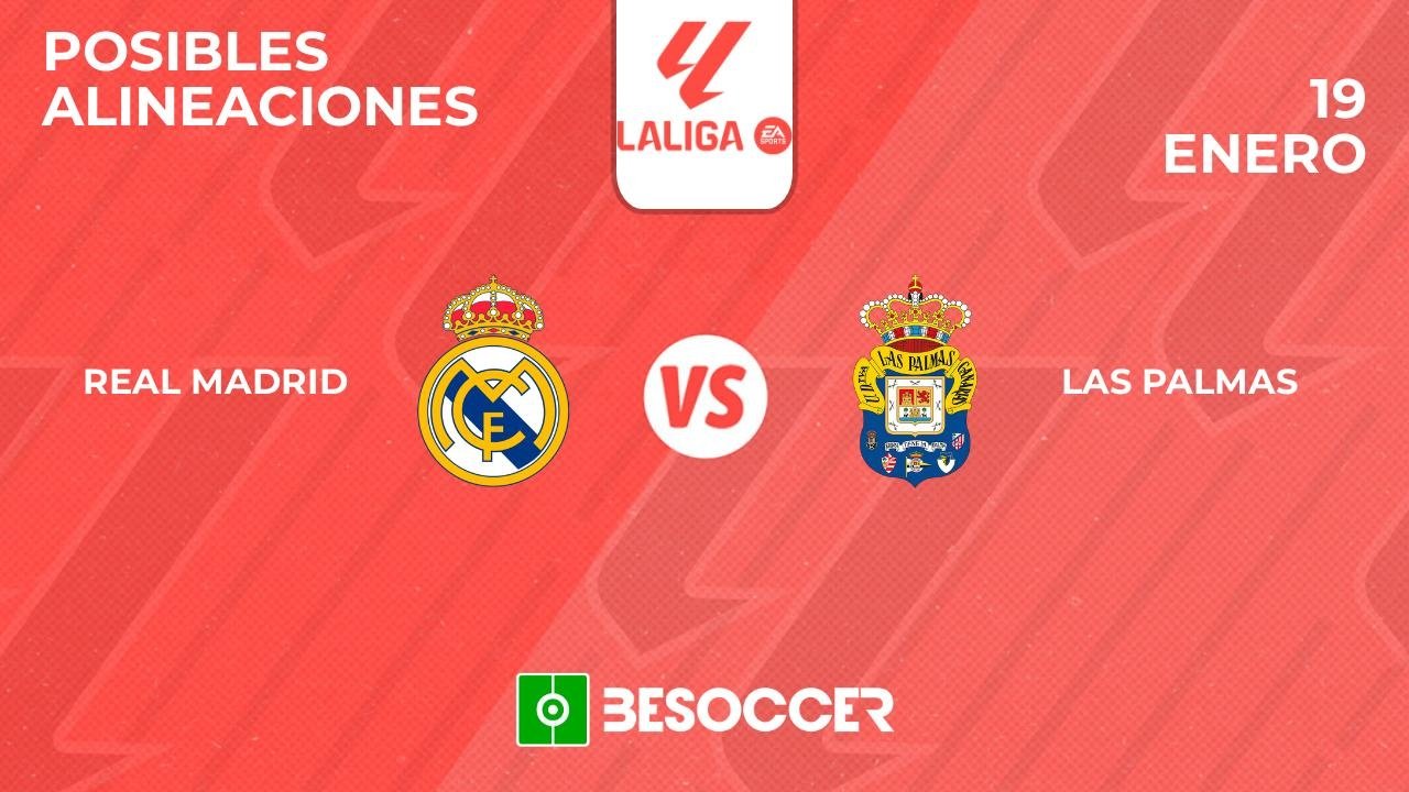 Posibles alineaciones del Real Madrid-Las Palmas de la Primera División 2024-25. BeSoccer