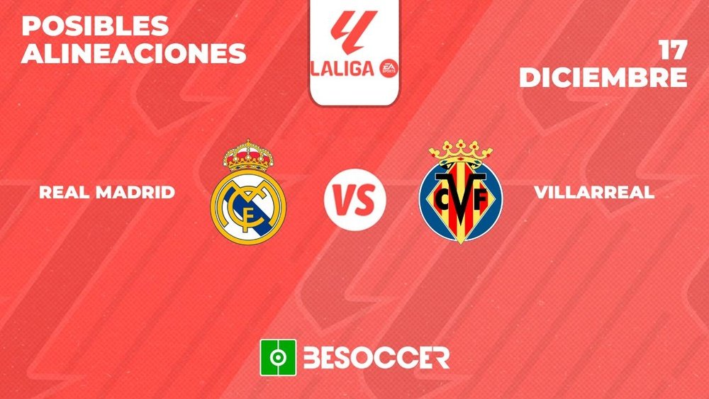 Posibles alineaciones del Real Madrid-Villarreal de la Primera División 2023-24. BeSoccer