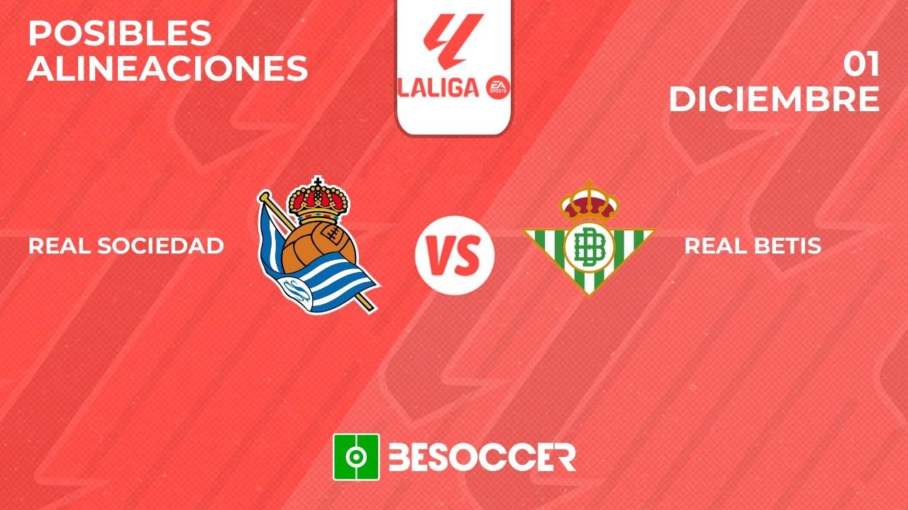 Posibles alineaciones del Real Sociedad-Betis de la Primera División 2024-25. BeSoccer