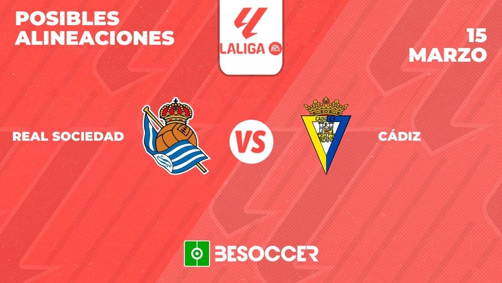 Posibles alineaciones del Real Sociedad-Cádiz de la Primera División 2023-24. BeSoccer