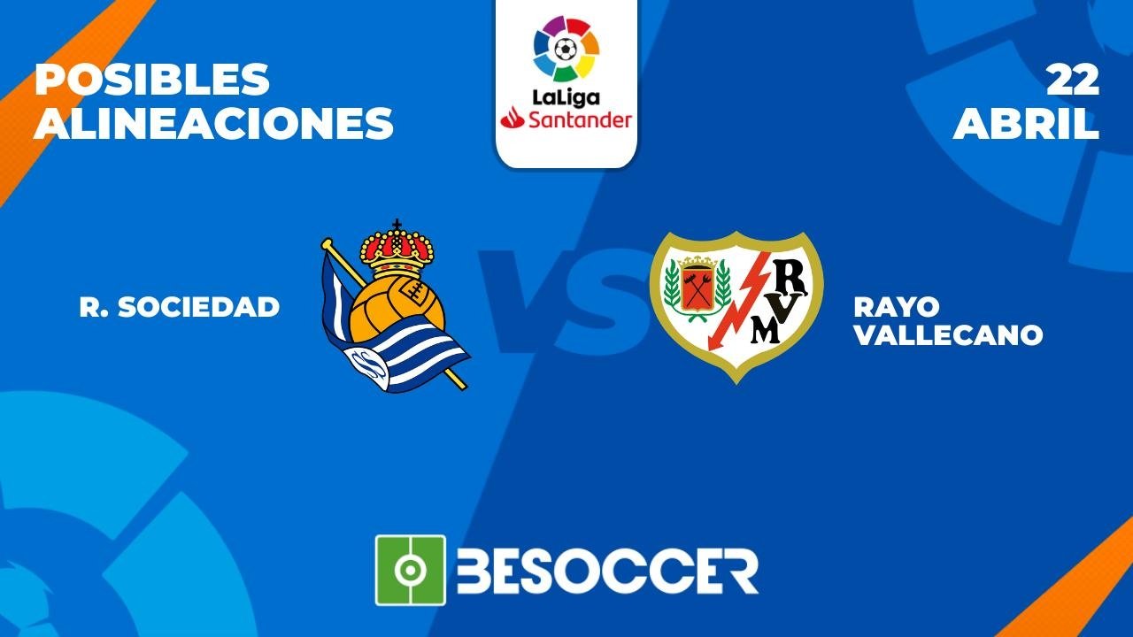 Posibles alineaciones del Real Sociedad-Rayo Vallecano de la Primera División 2022-2023. BeSoccer