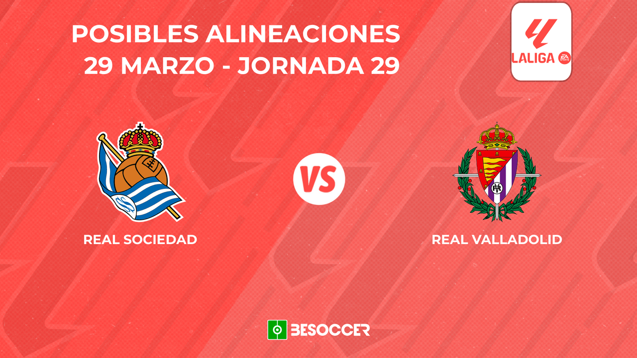 Posibles onces del Real Sociedad vs Real Valladolid