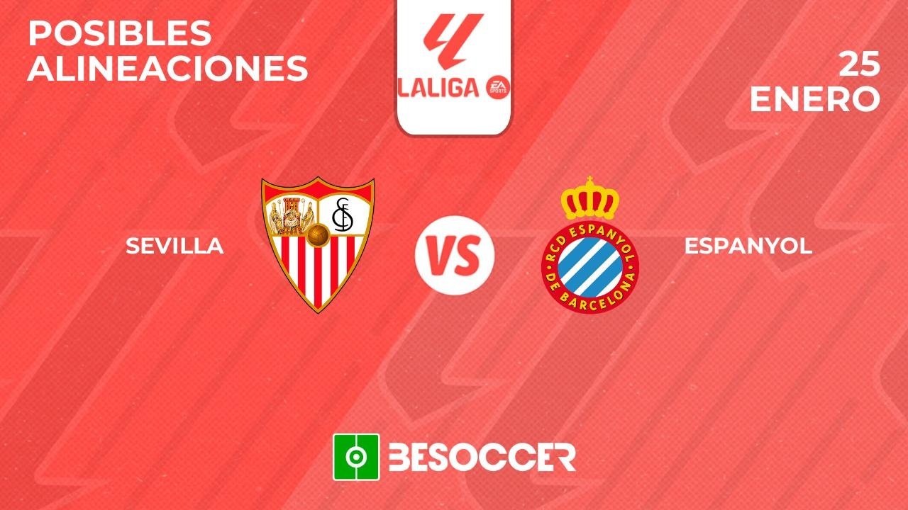 Posibles alineaciones del Sevilla-Espanyol de la Primera División 2024-25. BeSoccer