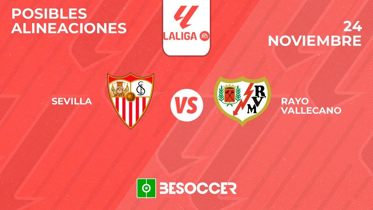 Posibles alineaciones del Sevilla-Rayo Vallecano de la Primera División 2024-25. BeSoccer