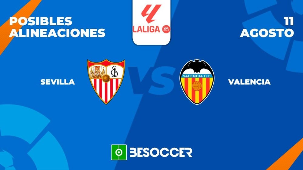 Posibles alineaciones del Sevilla-Valencia de la Primera División 2023-24. BeSoccer