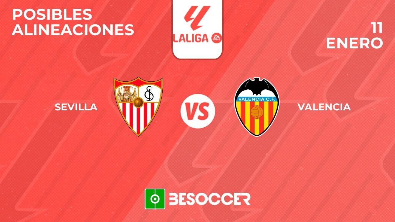 Posibles alineaciones del Sevilla-Valencia de la Primera División 2024-25. BeSoccer