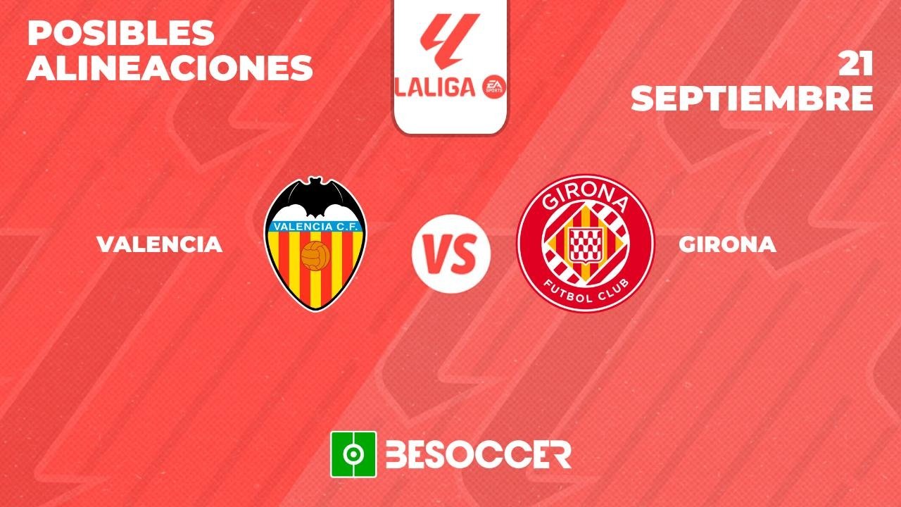 Posibles alineaciones del Valencia-Girona de la Primera División 2024-25. BeSoccer