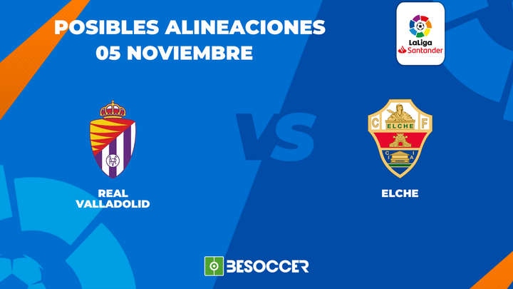 Posibles alineaciones del Real Valladolid vs Elche