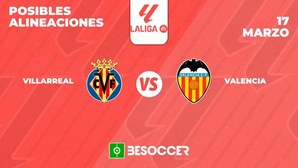 Posibles alineaciones del Villarreal-Valencia de la Primera División 2023-24. BeSoccer