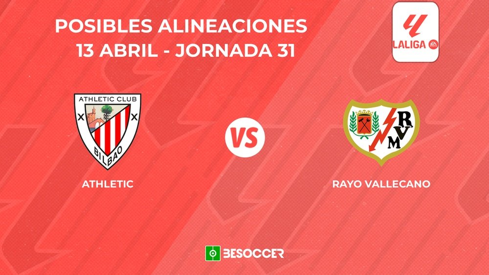Posibles once del Athletic vs Rayo Vallecano. BeSoccer
