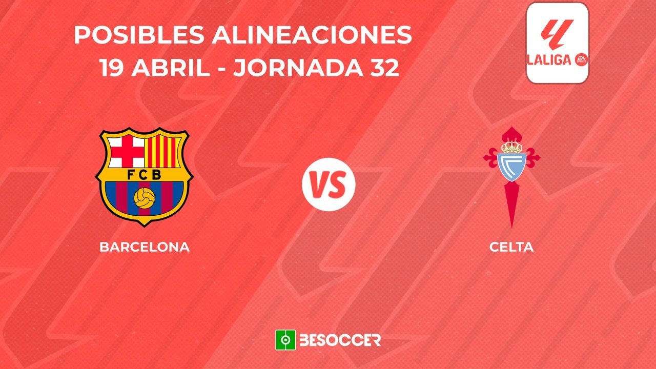 Posibles onces del Barcelona vs. Celta. BeSoccer