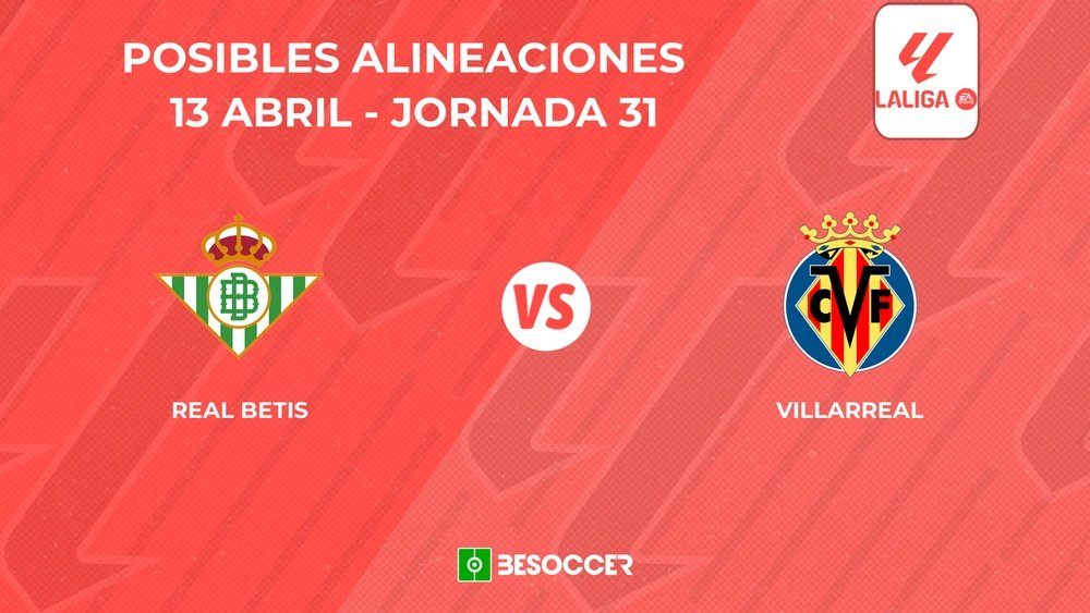 Posibles onces del Betis vs Villarreal. BeSoccer
