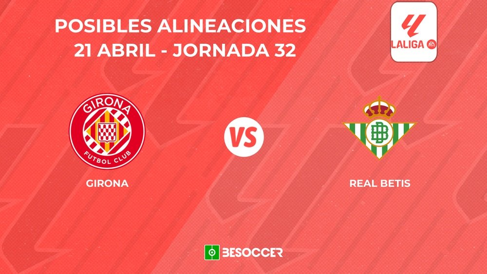 Posibles onces del Girona vs. Betis. BeSoccer