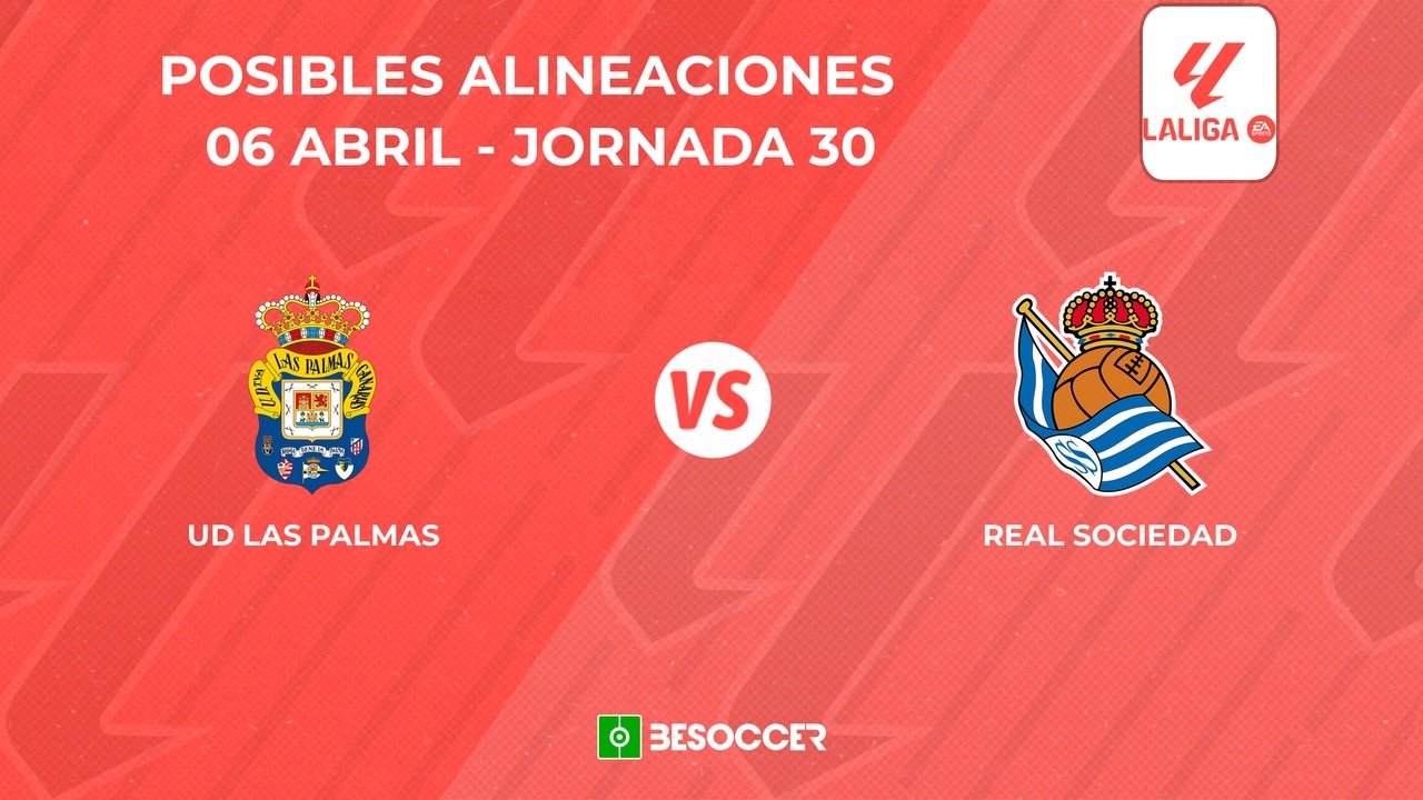 Posibles onces del Las Palmas vs Real Sociedad. BeSoccer