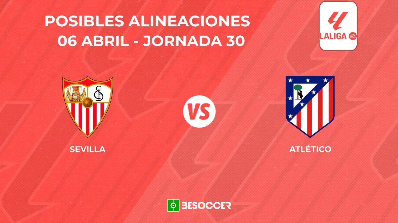 Posibles onces del Sevilla vs Atlético de Madrid. BeSoccer
