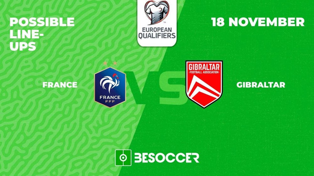 Possible lineups for France v Gibraltar qualifier. BeSoccer