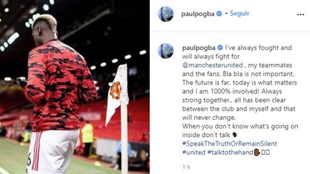 Pogba fala sobre o Manchester United. Instagram/paulpogba