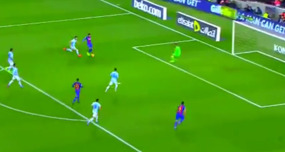 Messi assisted the Brazilian against Celta. Youtube