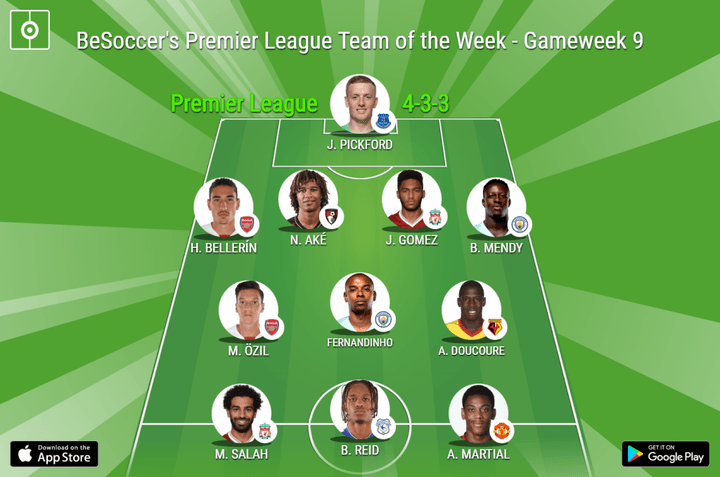 BeSoccer's Premier League Team of the Week - Gameweek 9