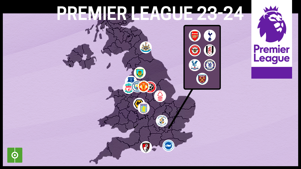 Premier League teams for the 2023/24 season