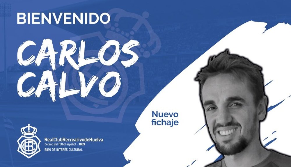 Carlos Calvo, nuevo jugador del Recreativo. Recreoficial
