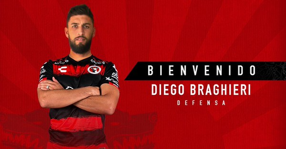 Diego Braghieri!, nuevo jugador de Tiajuana. Xolos