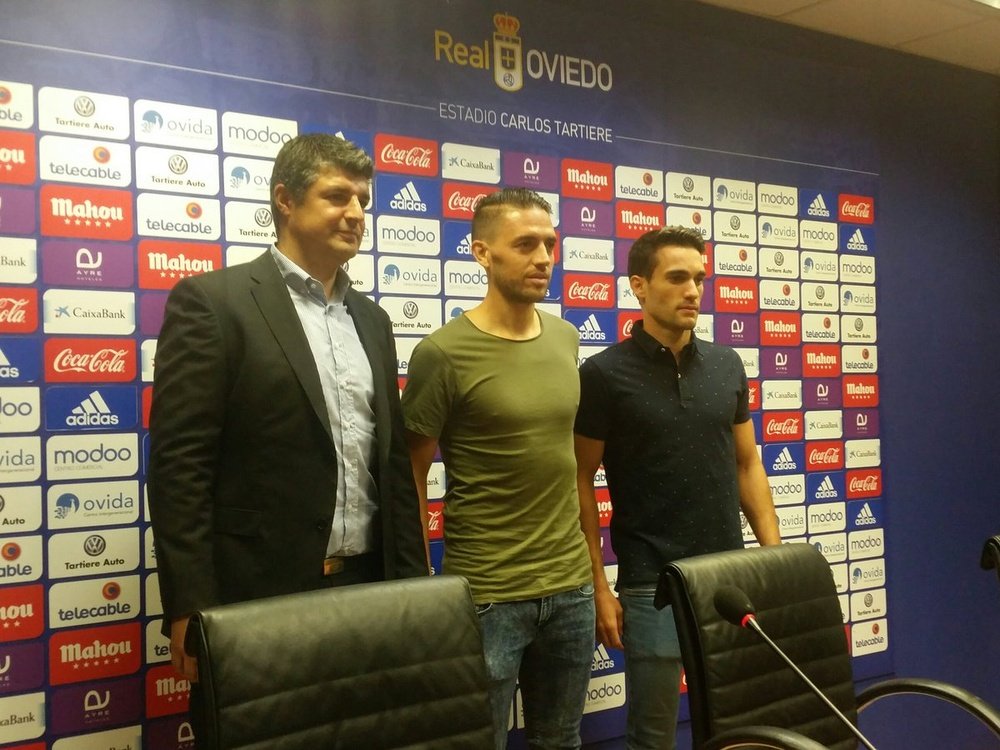 Presentación oficial de David Rocha y Jorge Ortiz con el Oviedo. RealOviedo