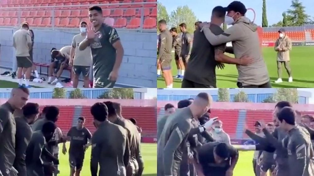 Confira como fo o 1º dia de Luis Suárez no Atlético de Madrid. Capturas/Instagram/atleticodemadrid