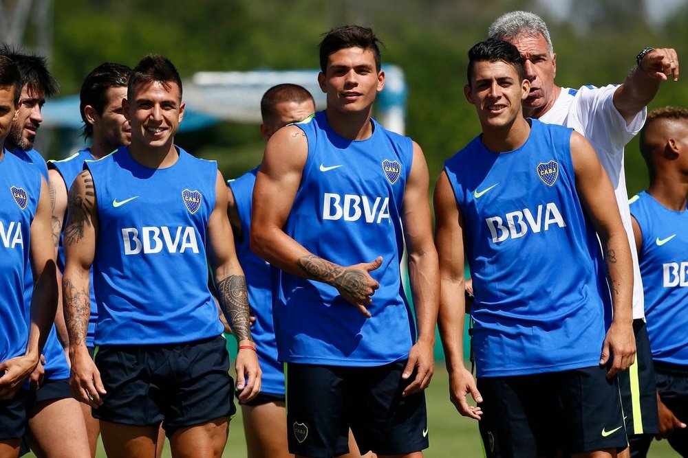 Primer entrenamiento de Boca Juniors en 2017. BocaJuniorsOficial