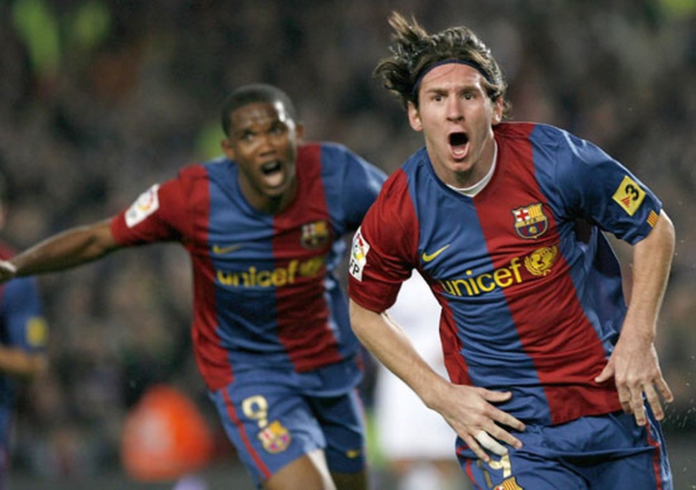 Messi consiguió el 10 marzo de 2007 su primer triplete con el Barça. EFE