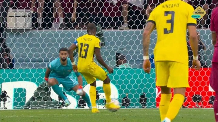 Enner Valencia marca o primeiro gol da Copa do Mundo. Captura/GolMundial