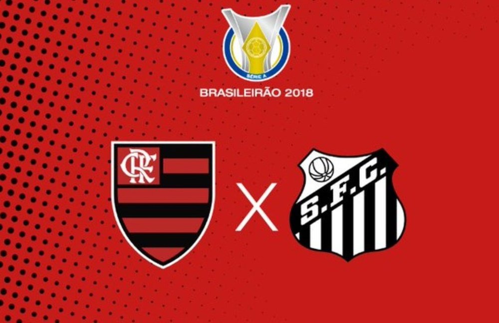 Prováveis escalações de Flamengo e Santos para a 34ª rodada do Brasileirão. Twitter @Flamengo