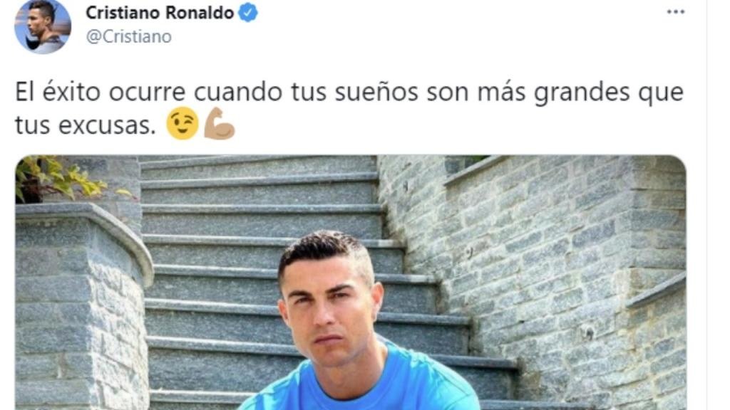 Cristiano respondió as las críticas. Captura/Twitter/Cristiano