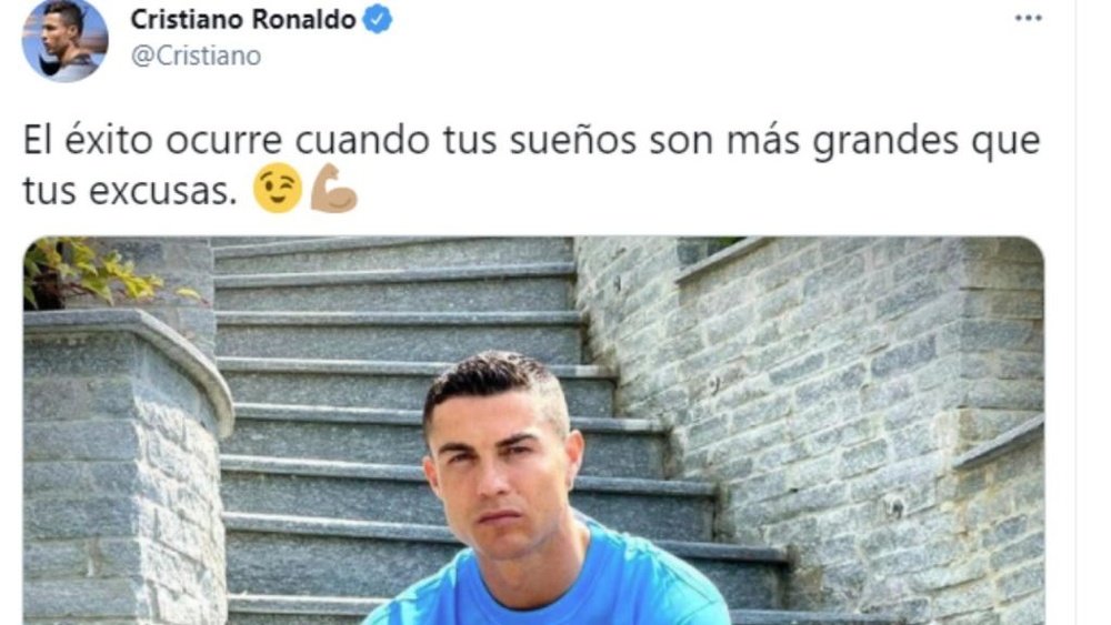 Cristiano respondió as las críticas. Captura/Twitter/Cristiano