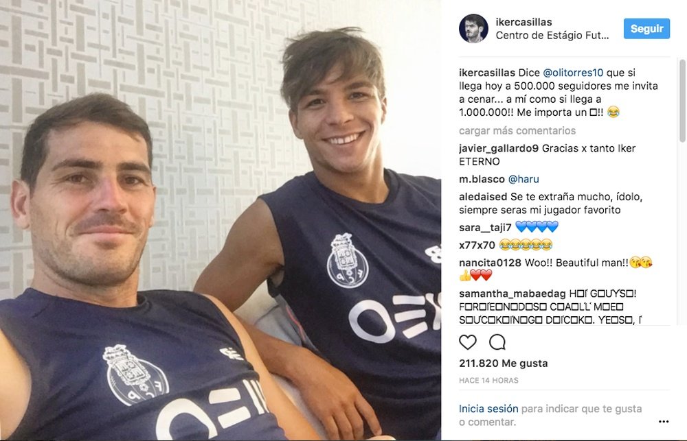 Iker Casillas y Gerard Piqué se intercambian 'insultos'. Instagram